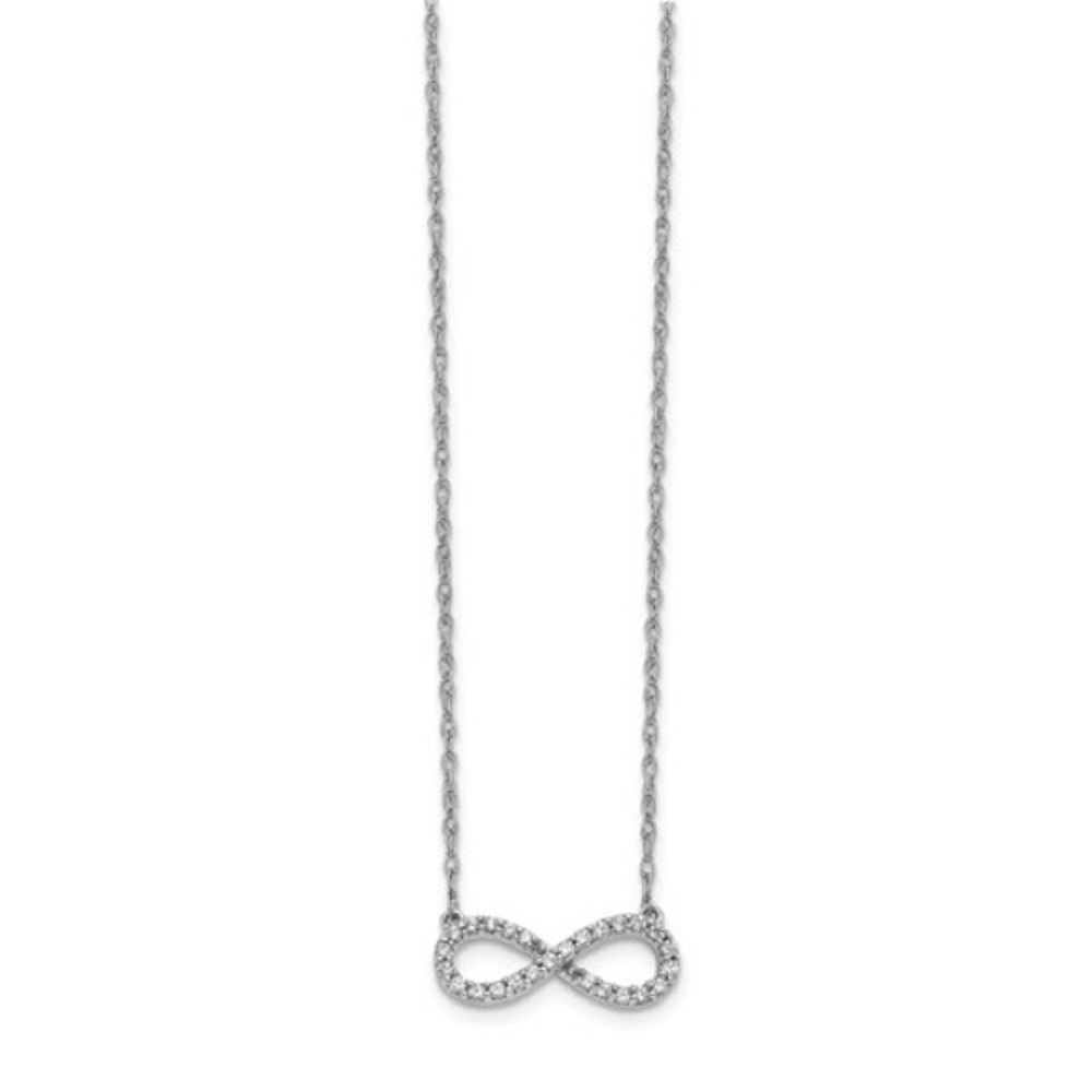Infinity Necklace 14kt White Gold